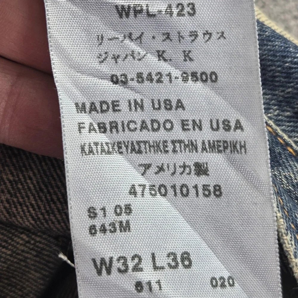 Vintage Levis 501 Jeans Mens‎ Blue Selvedge Button Fly Made USA Fits 30x32